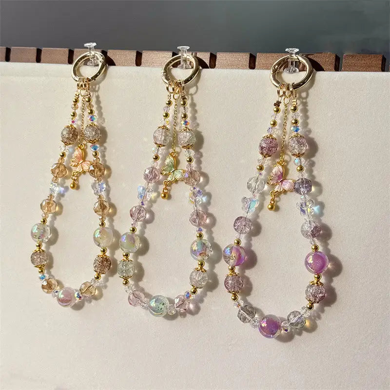 High-End Amethyst Crystal Phone Strap