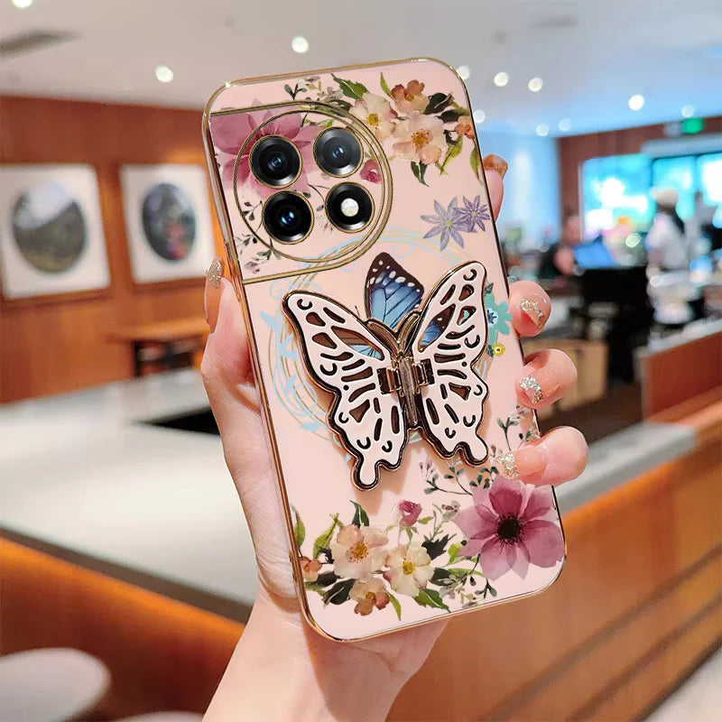 Butterfly Floral Stand Case for OnePlus