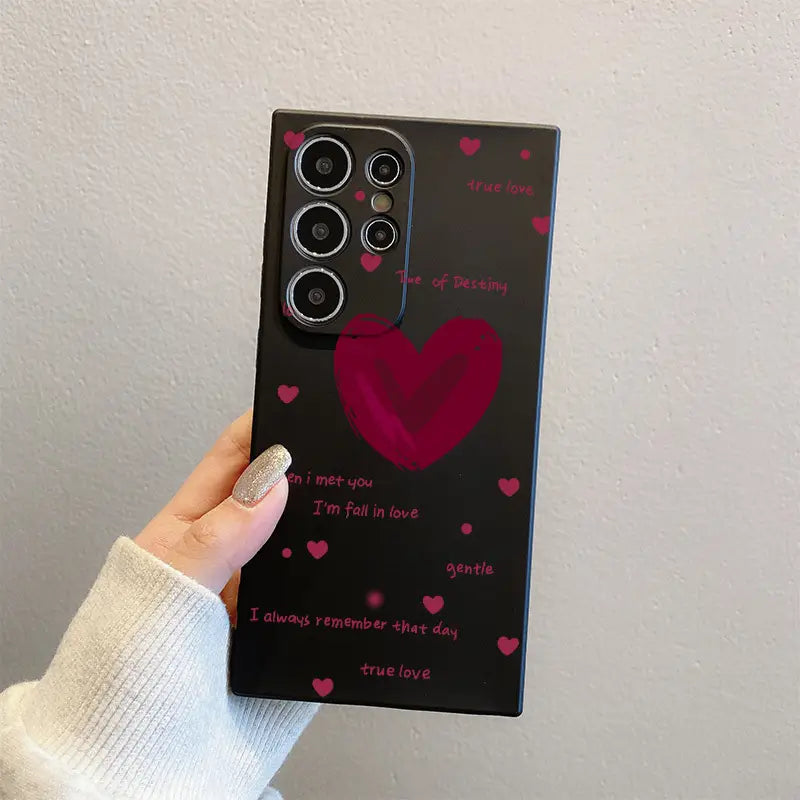 Heart Print Case - Samsung