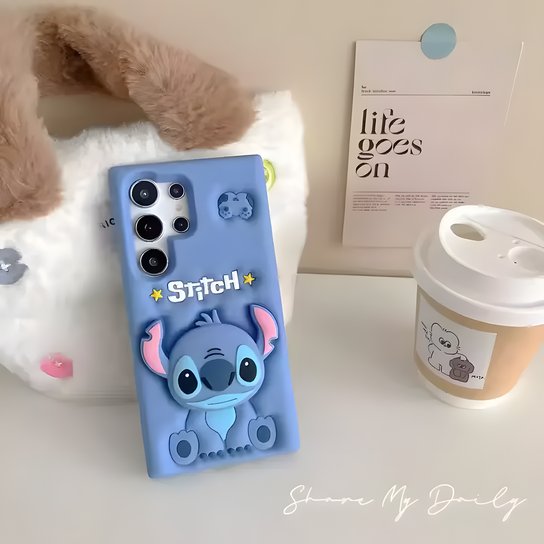 Whimsical Alien Stitch Cartoon Case - Samsung