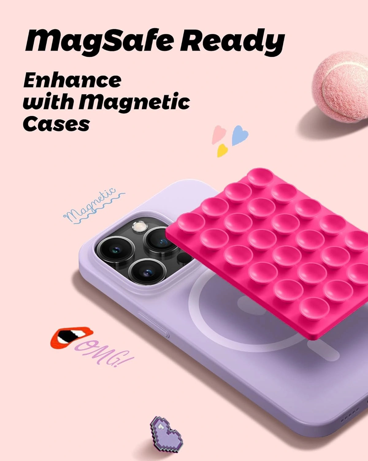 Silicone Sticky Grip Secure Holder for iPhone