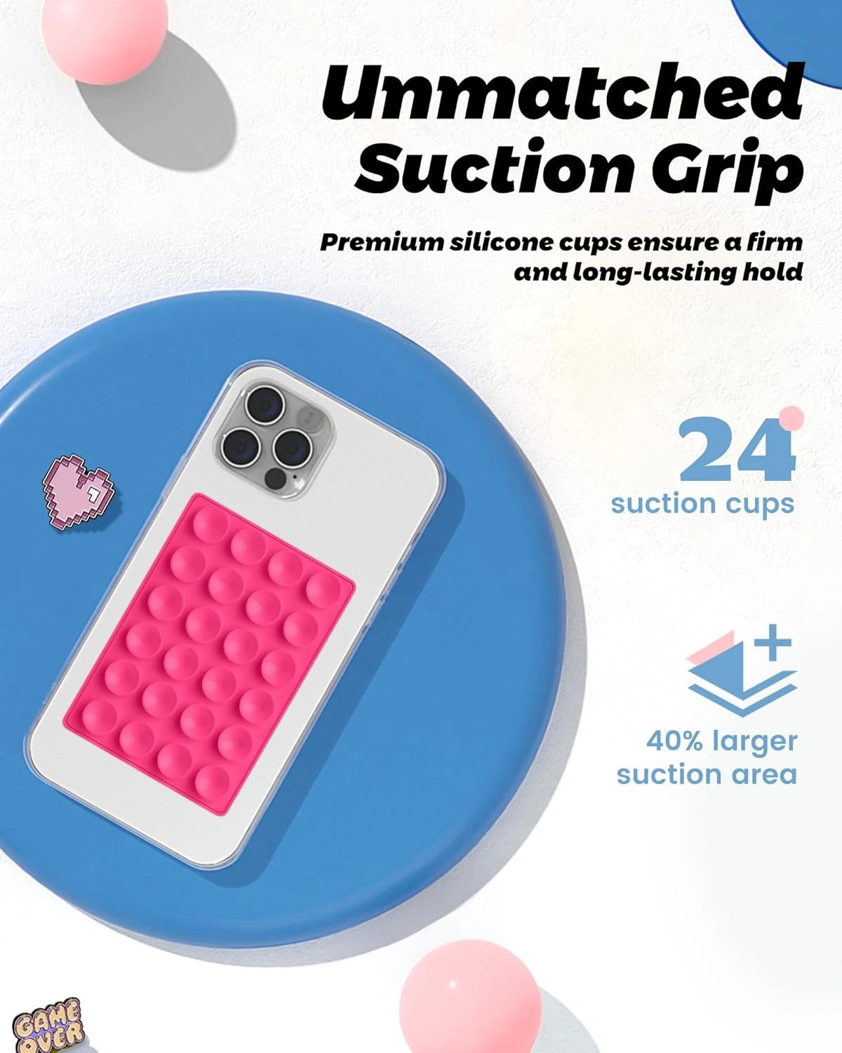 Silicone Sticky Grip Secure Holder for iPhone