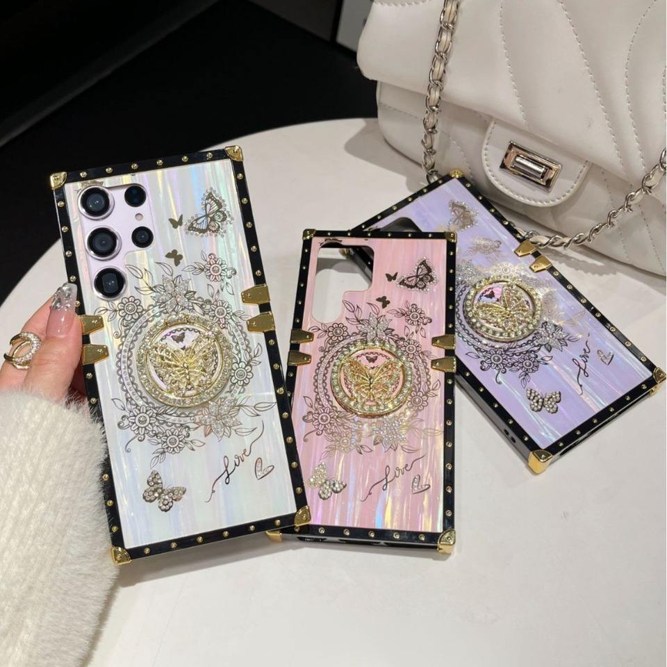 Hands-Free Butterfly Ring Case with Rhinestones ORRY