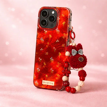 Elegant Flower Phone Case with Pretty Charm