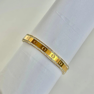 Elegant Cartier Love Bracelet in Yellow Gold with Diamond Accents
