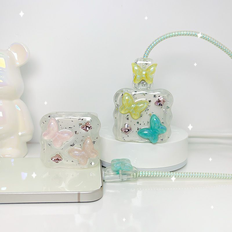 Yivenbarity Cute Flower Charge Cover For Data Cable