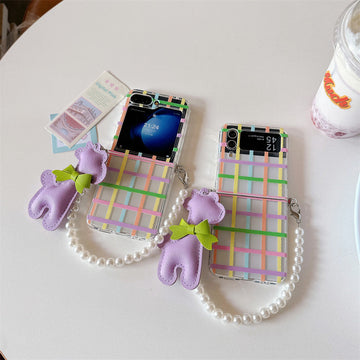 Teddy Love Plaid Case.