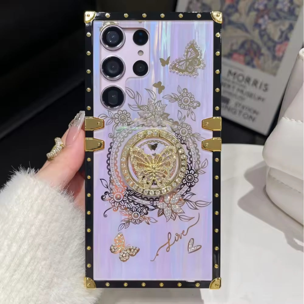 ORRY Luxury Butterfly Rhinestone Ring Case 