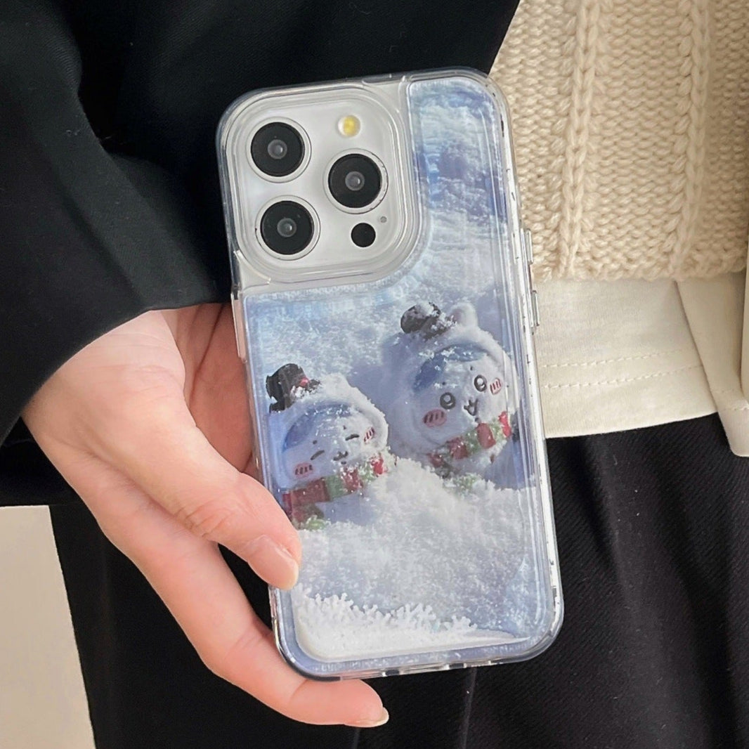 *PREMIUM* Frosted Quicksand Snowman Case