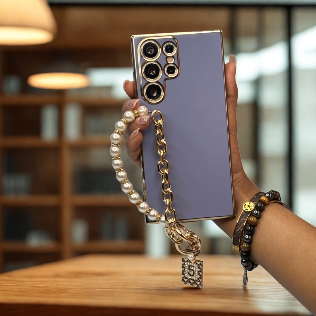orry elegant pearl charm chain case for Samsung Galaxy