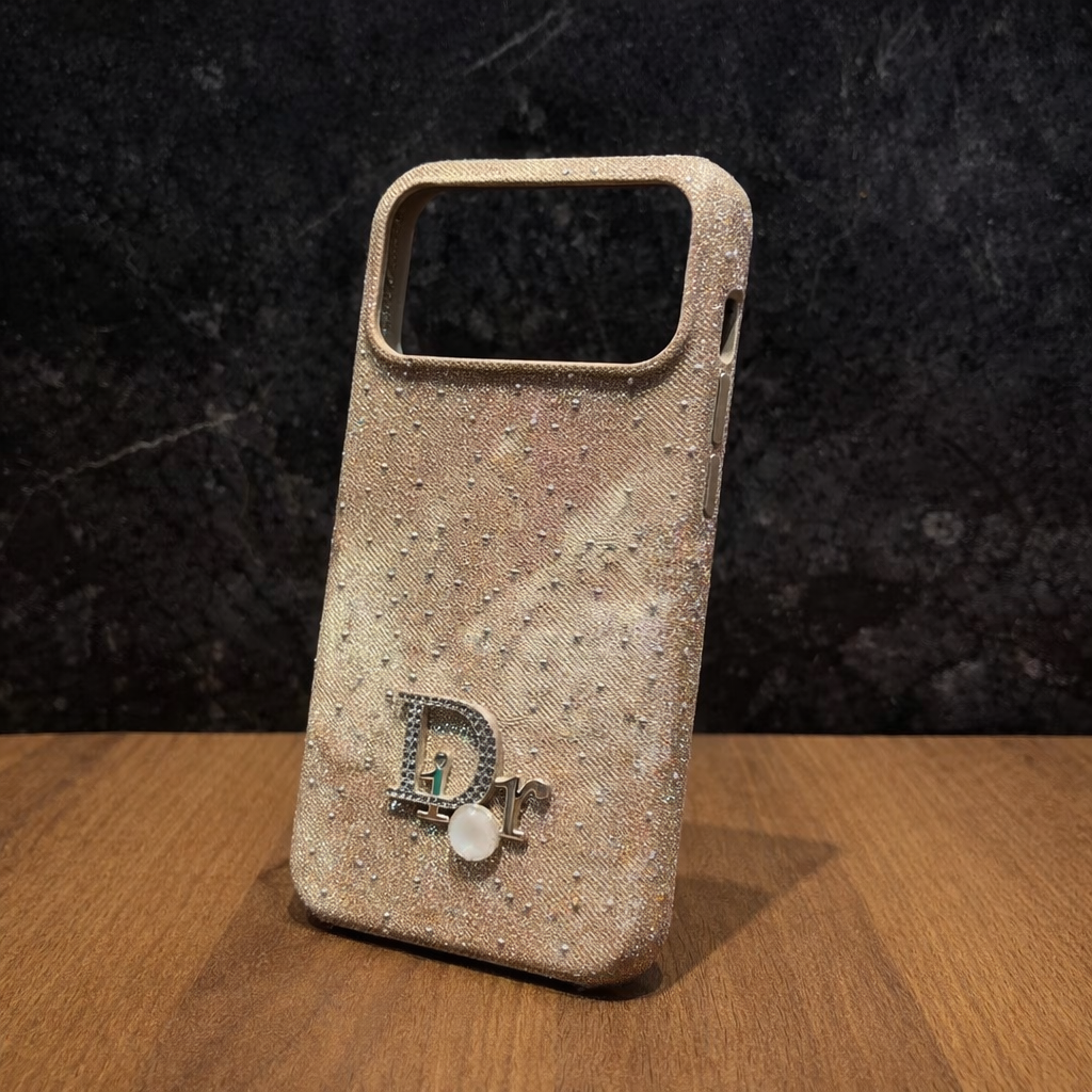 Elegant ORRY D-Shaped Crystal Phone Case