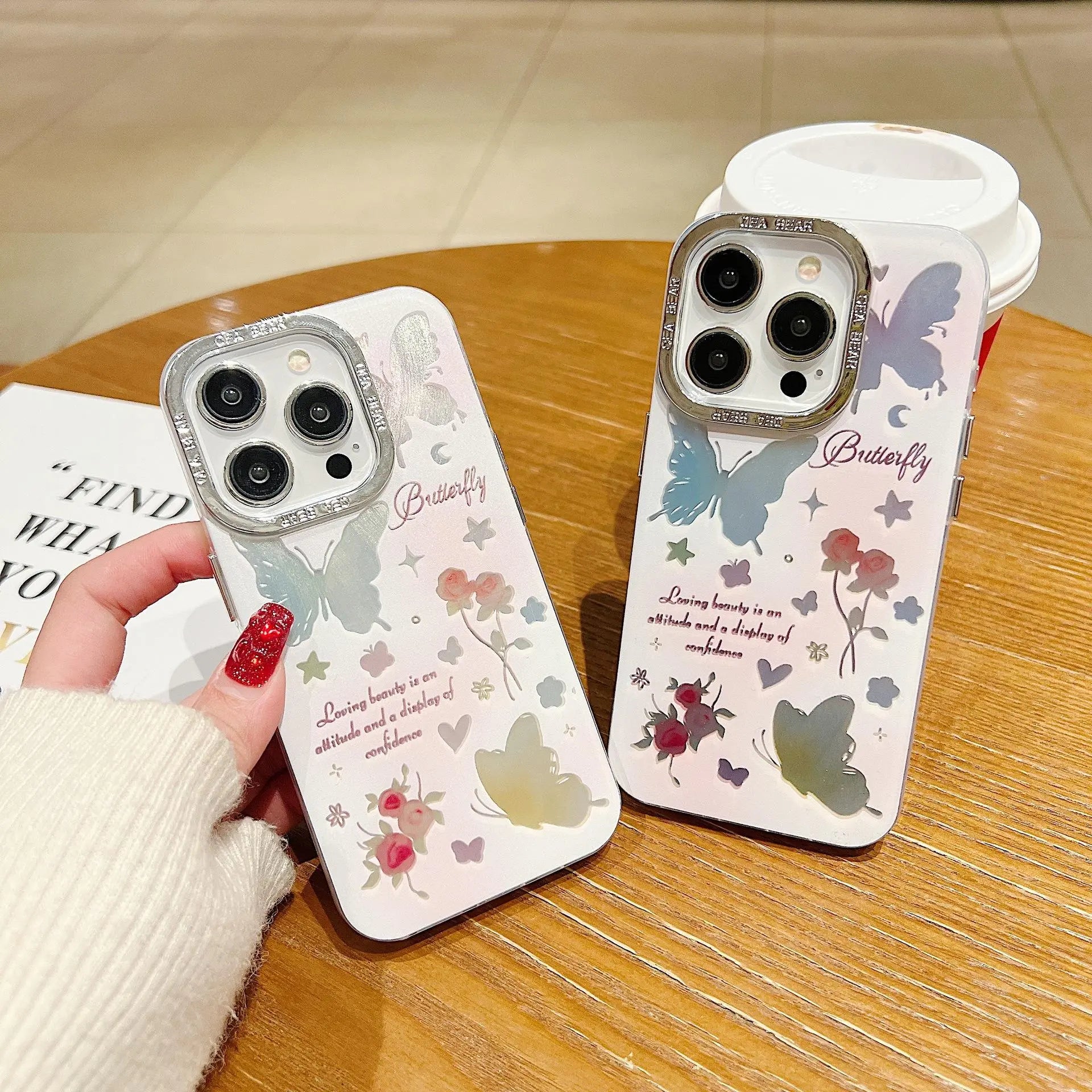 Cute dreamy butterfly phone case for girls