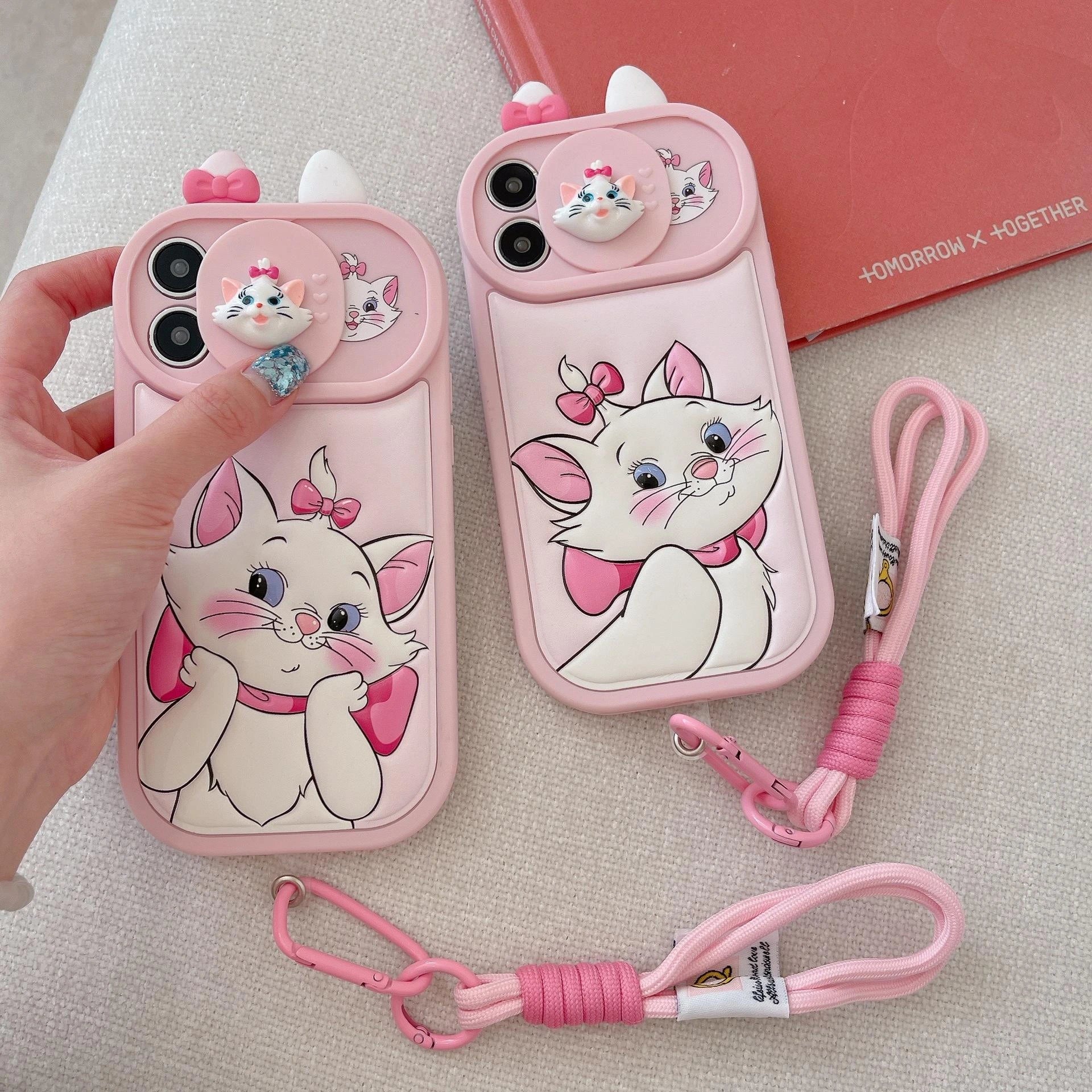 Cute Cat Face Charm Phone Case
