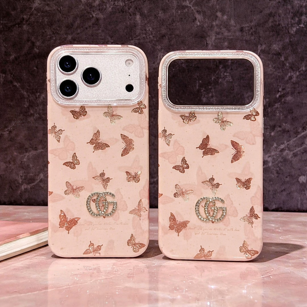 ORRY Blush Butterfly Crystal Phone Case for Girls