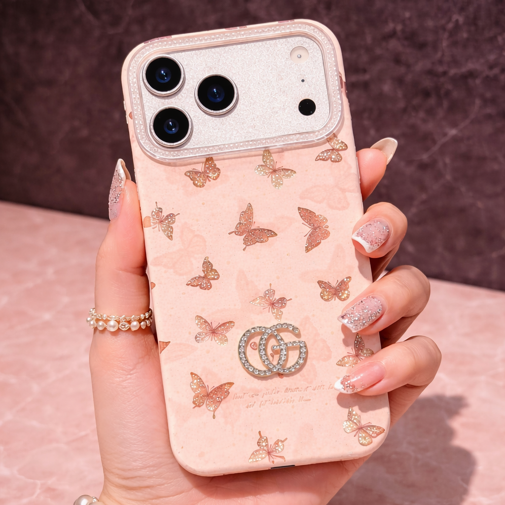 ORRY Sparkling Blush Butterfly Phone Case