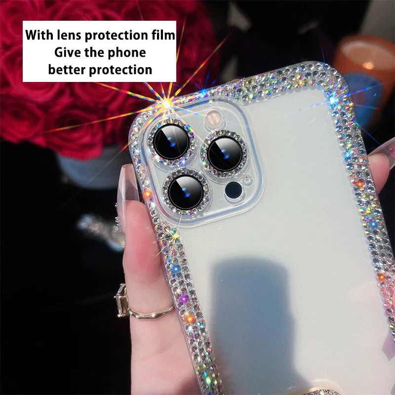 Crystal Luxe Diamond Clear Case w/ Strap