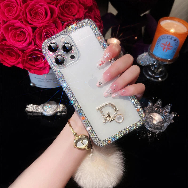 Crystal Luxe Diamond Clear Case w/ Strap