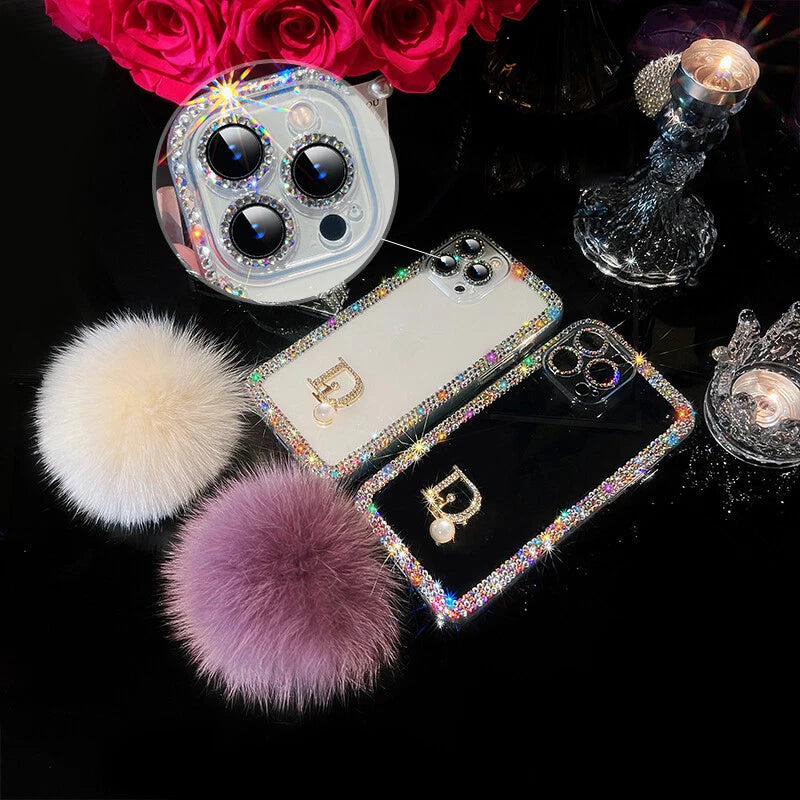 Crystal Luxe Diamond Clear Case w/ Strap