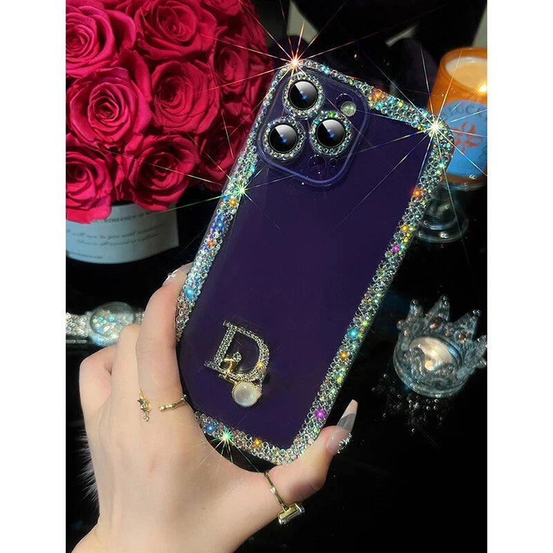 Crystal Luxe Diamond Clear Case w/ Strap